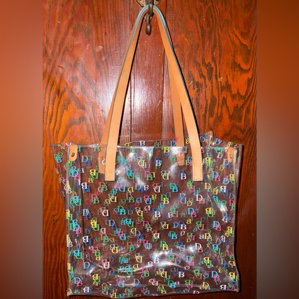 Dooney & Bourke Clear Tote with Colorful Logo